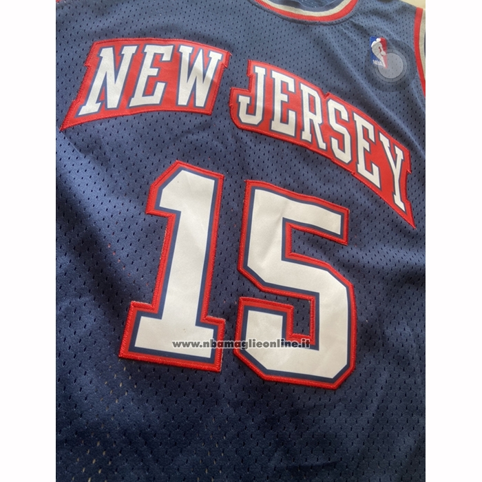 Maglia Toronto Raptors Vince Carter No 15 Mitchell & Ness 2006-07 Blu